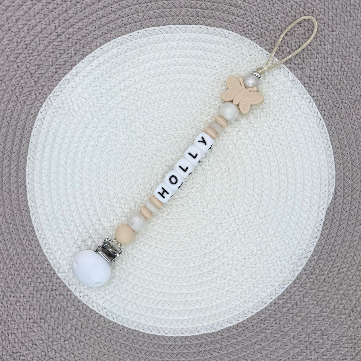 Personalised Butterfly Dummy Clip