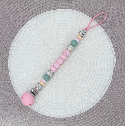 Personalised Animal Theme Bundle•Dummy Clip•Teething Ring•Keyring