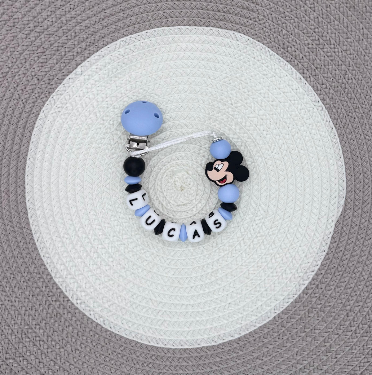 Personalised Minnie&Mickey Dummy Clip