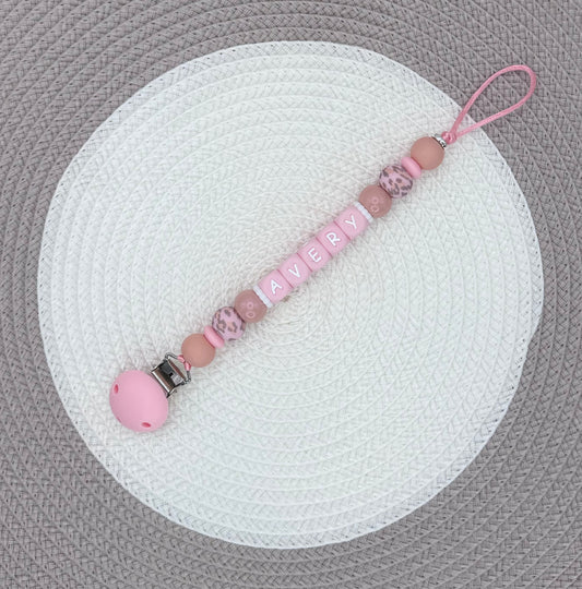 Personalised (Pink Collection)Dummy Clip