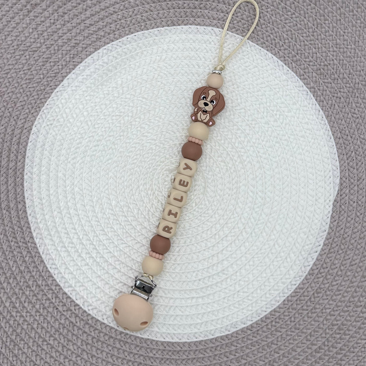 Personalised Dog Dummy Clip