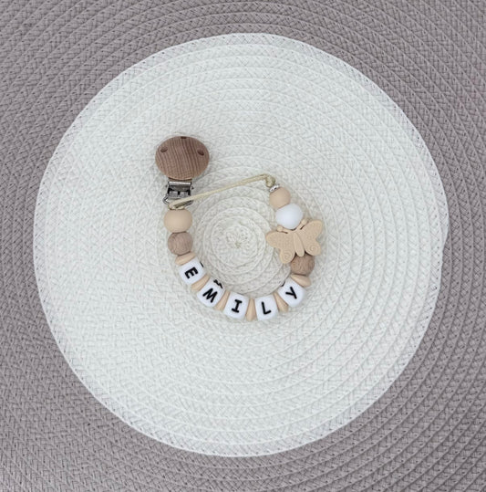 Personalised Butterfly Dummy Clip