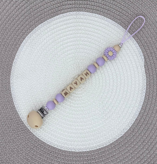Personalised Flower Dummy Clip