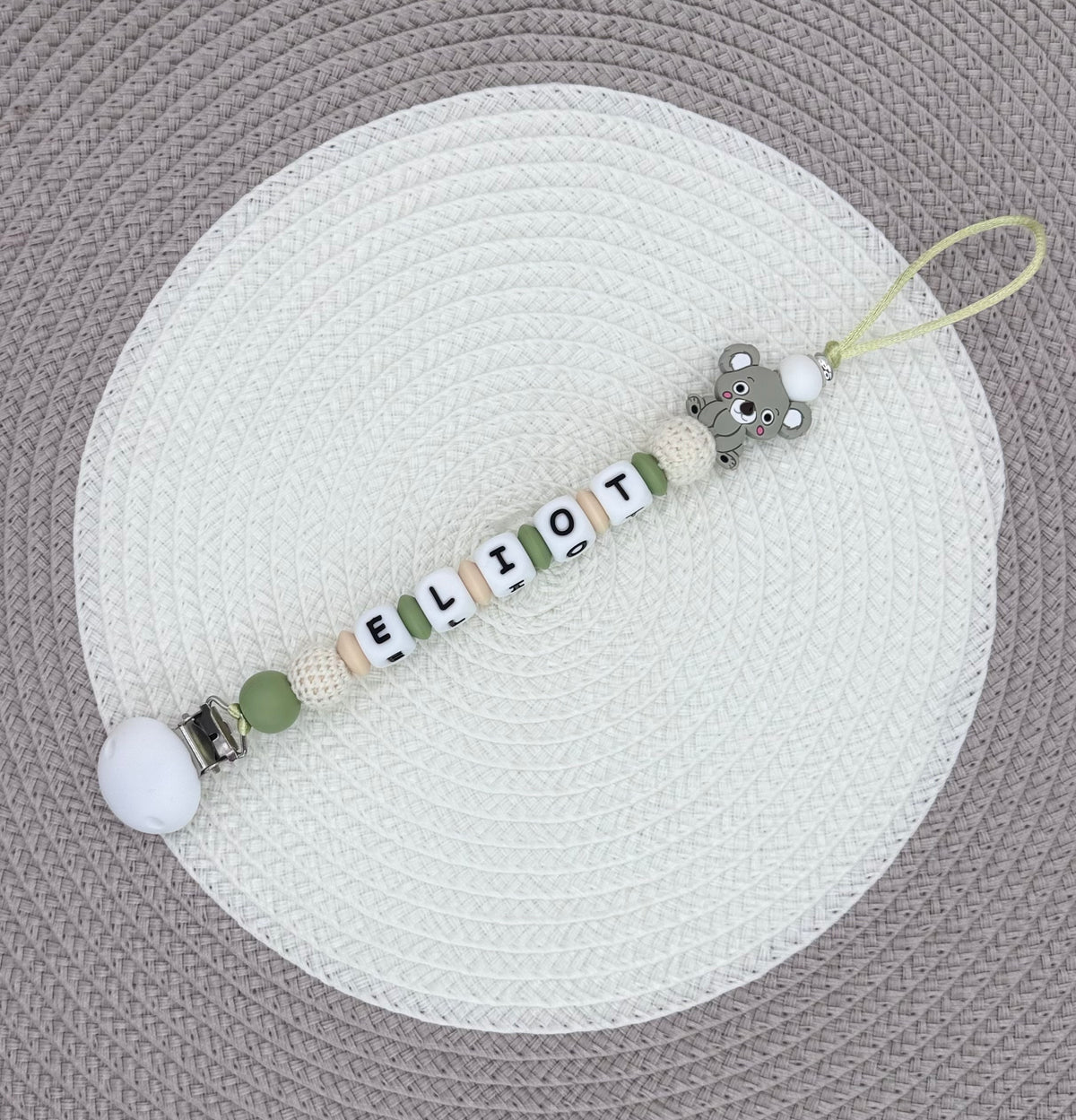 Personalised Koala Dummy Clip
