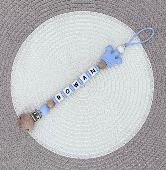 Personalised Crown Dummy Clip
