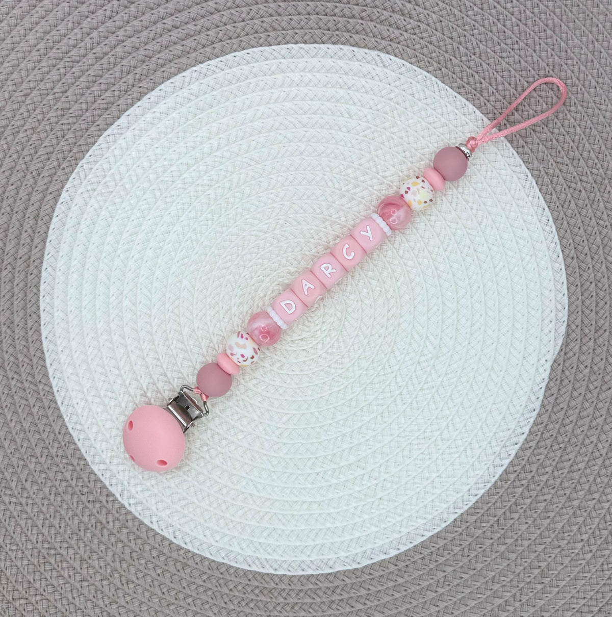 Personalised (Pink Collection)Dummy Clip