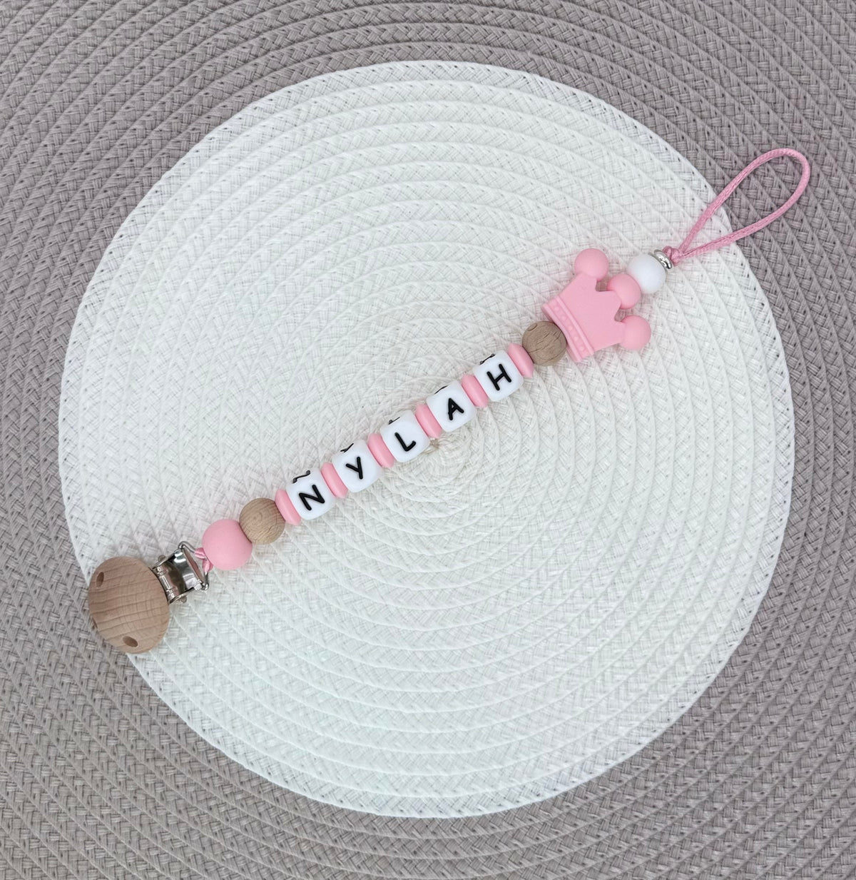 Personalised Crown Dummy Clip