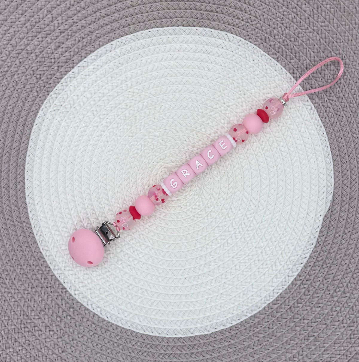 Personalised (Pink Collection)Dummy Clip