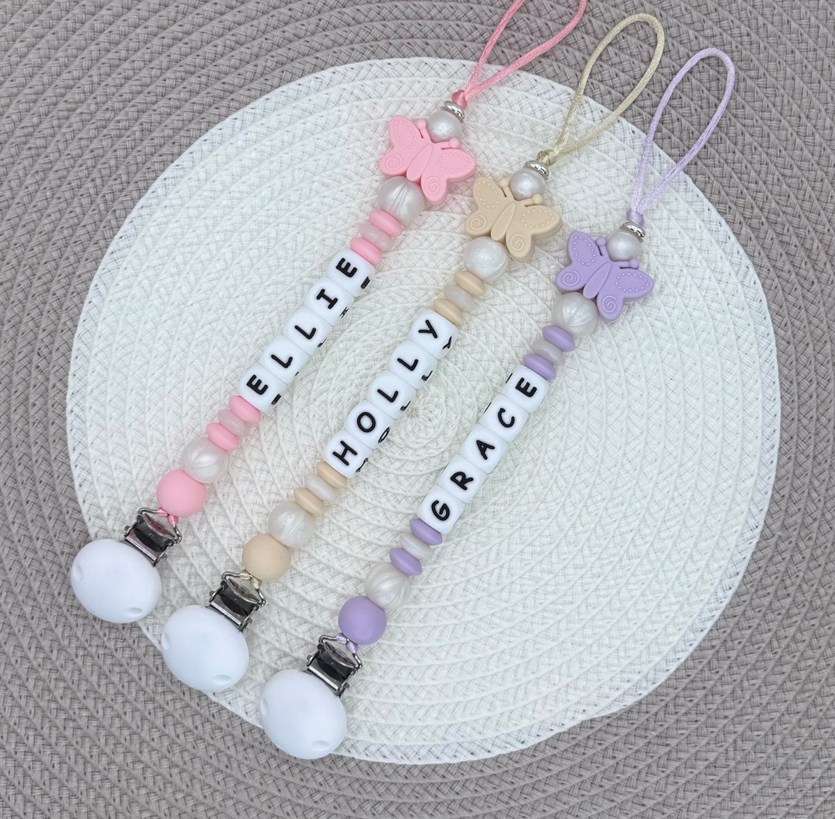 Personalised Butterfly Dummy Clip
