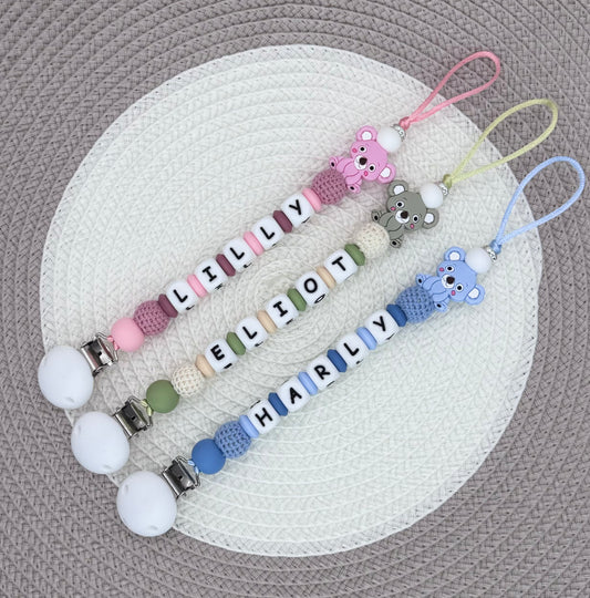 Personalised Koala Dummy Clip