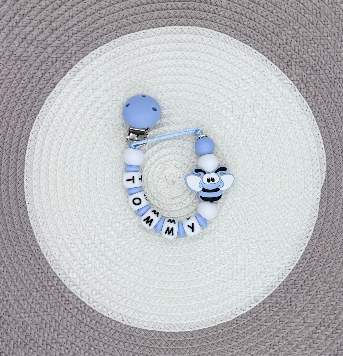 Personalised Bee Dummy Clip