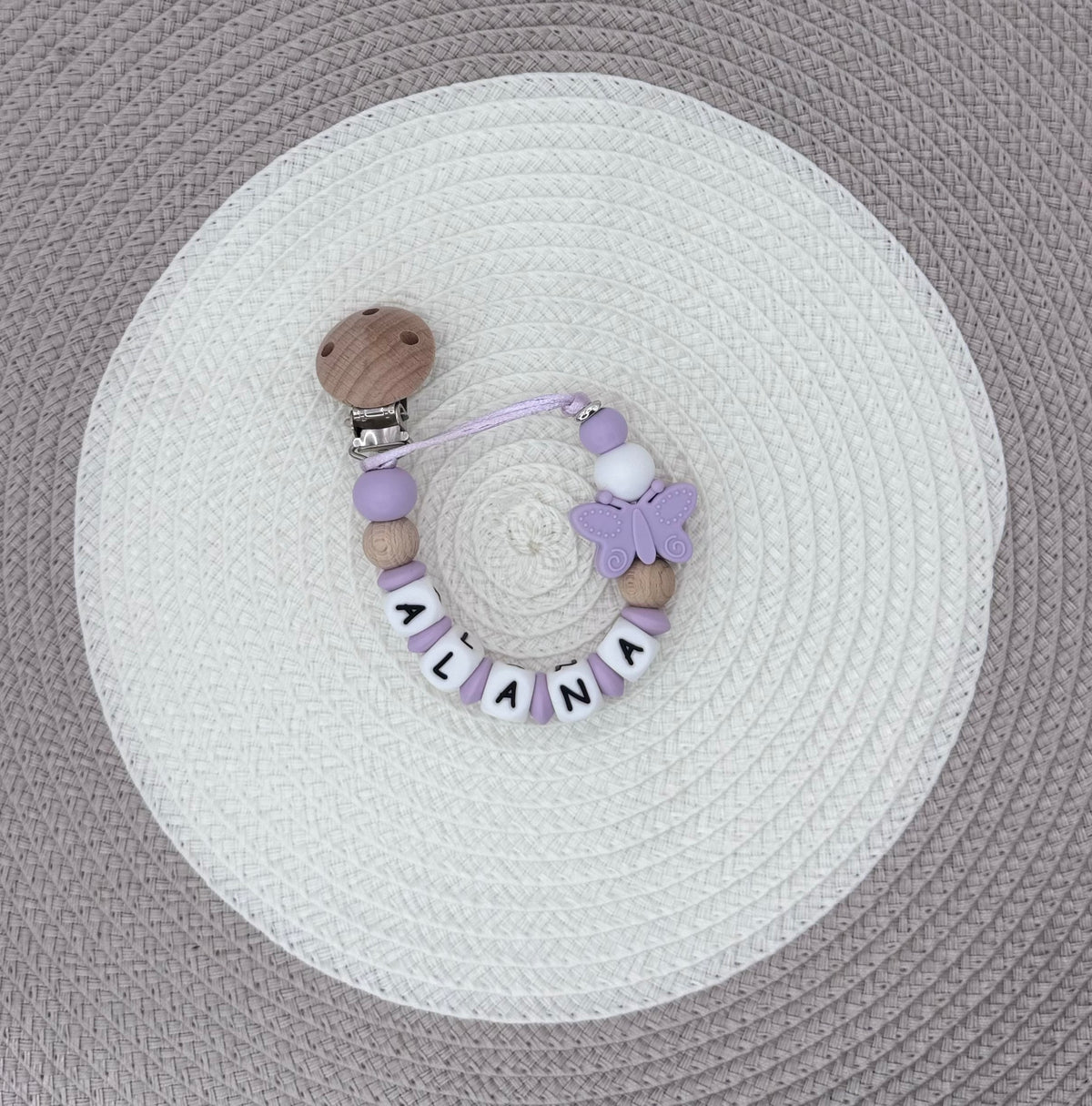 Personalised Butterfly Dummy Clip