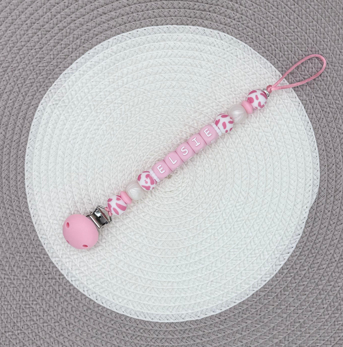 Personalised (Pink Collection)Dummy Clip
