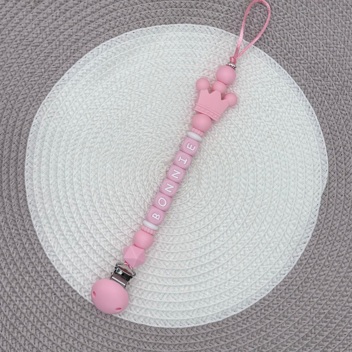 Personalised Crown Dummy Clip