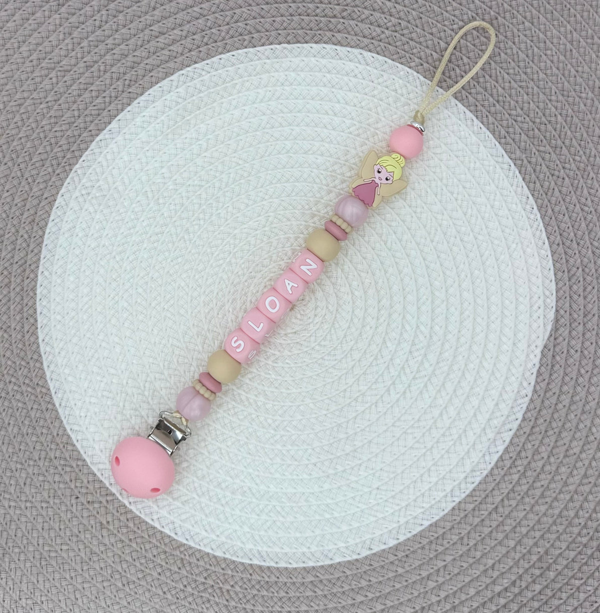 Personalised Princess & Fiary Dummy Clip