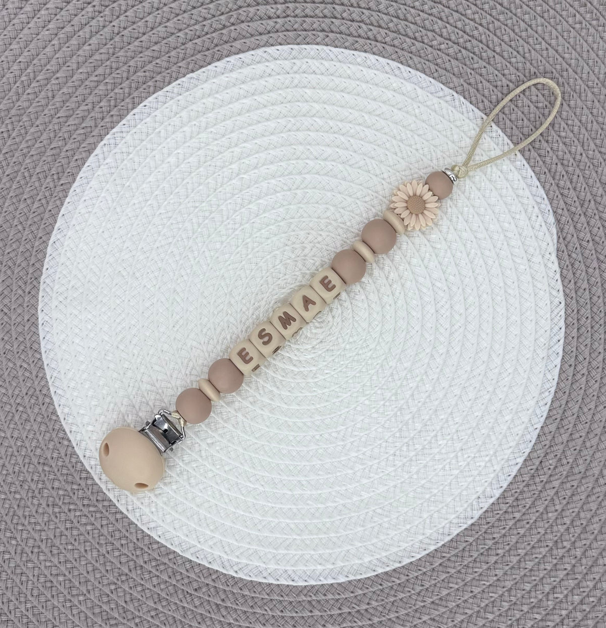 Personalised Flower Dummy Clip