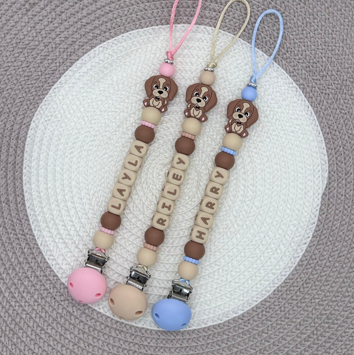 Personalised Dog Dummy Clip