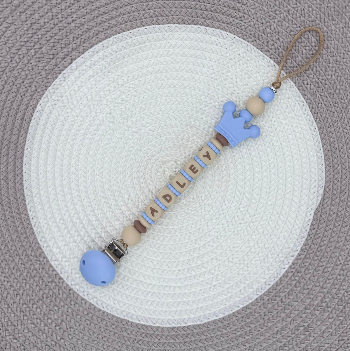 Personalised Crown Dummy Clip
