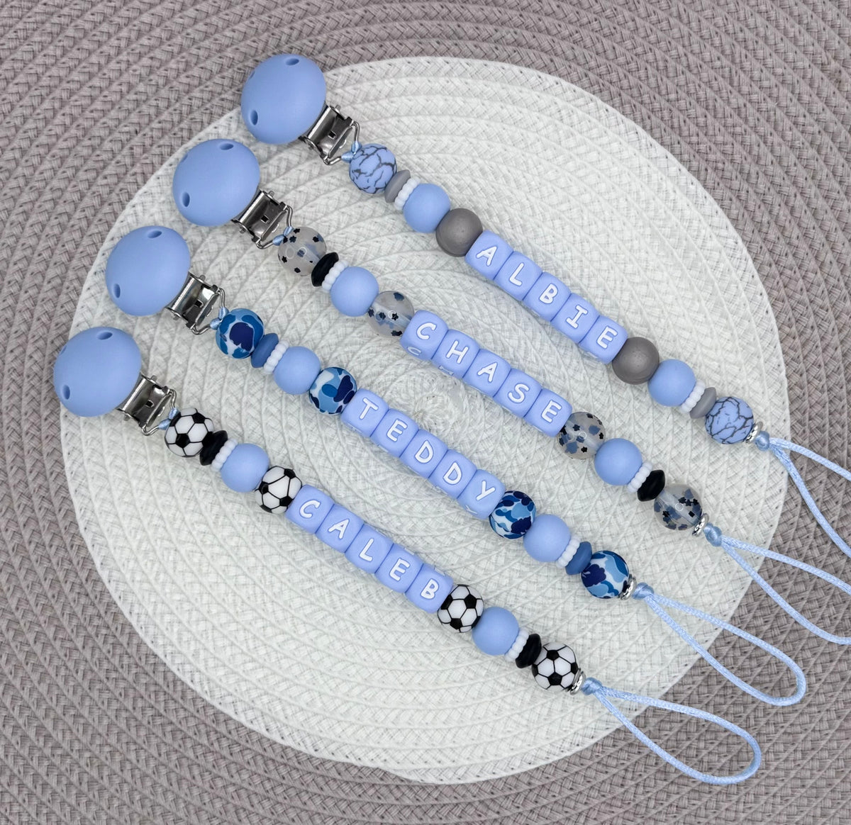 Personalised (Blue Collection) Dummy Clip