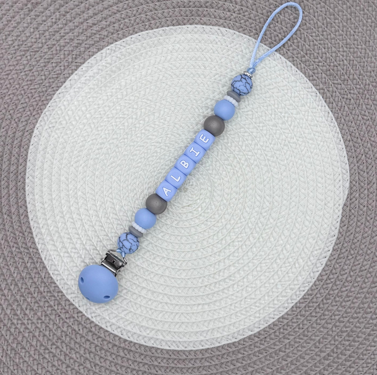 Personalised (Blue Collection) Dummy Clip