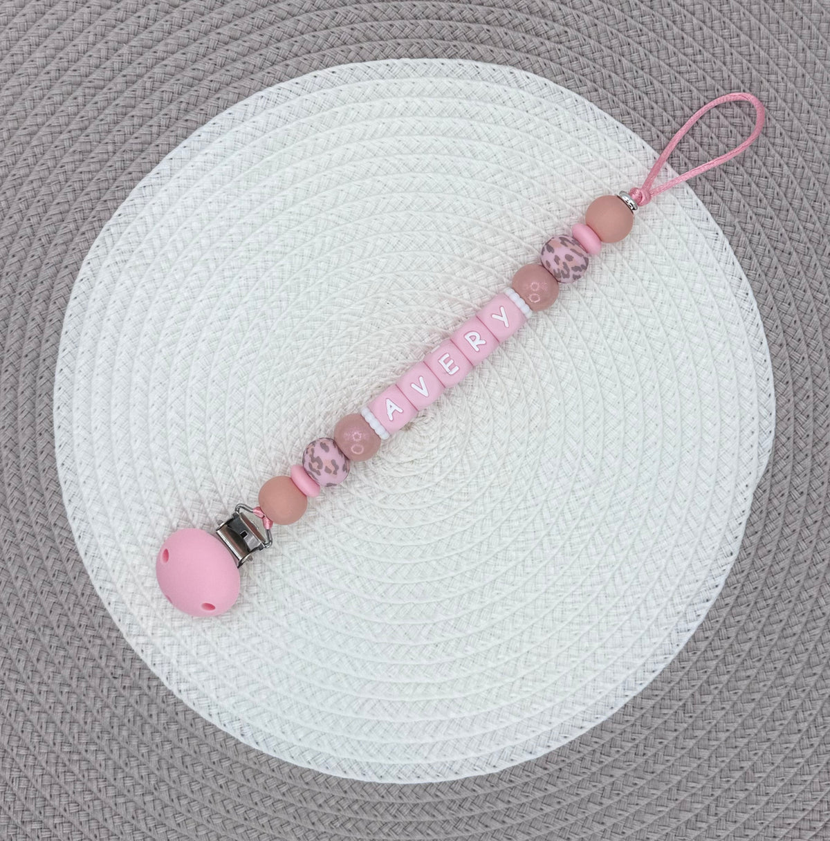 Personalised (Pink Collection)Dummy Clip