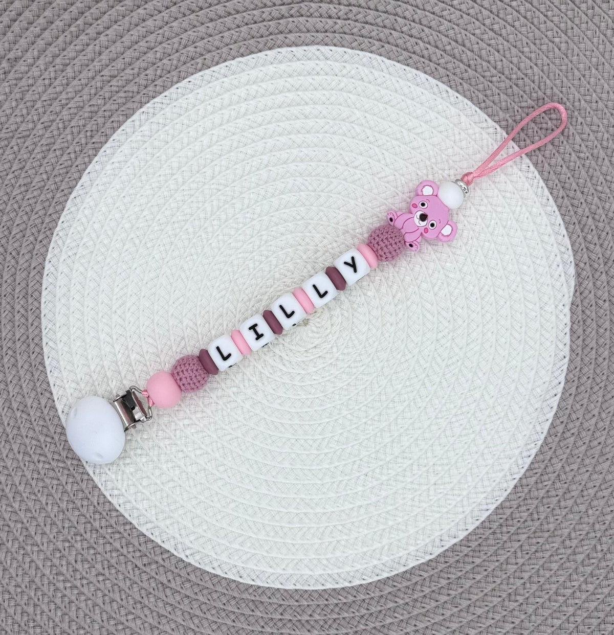 Personalised Koala Dummy Clip