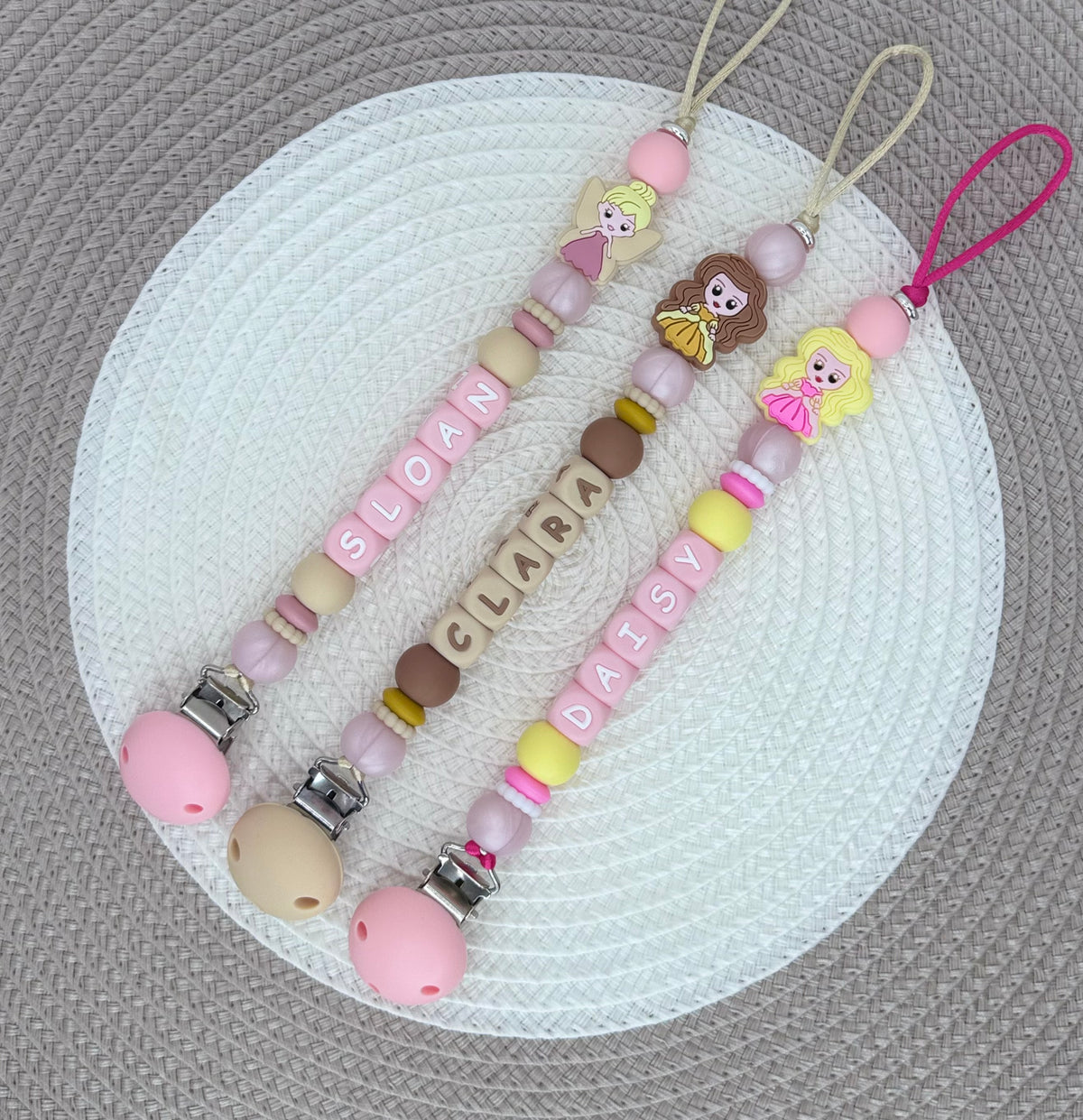 Personalised Princess & Fiary Dummy Clip