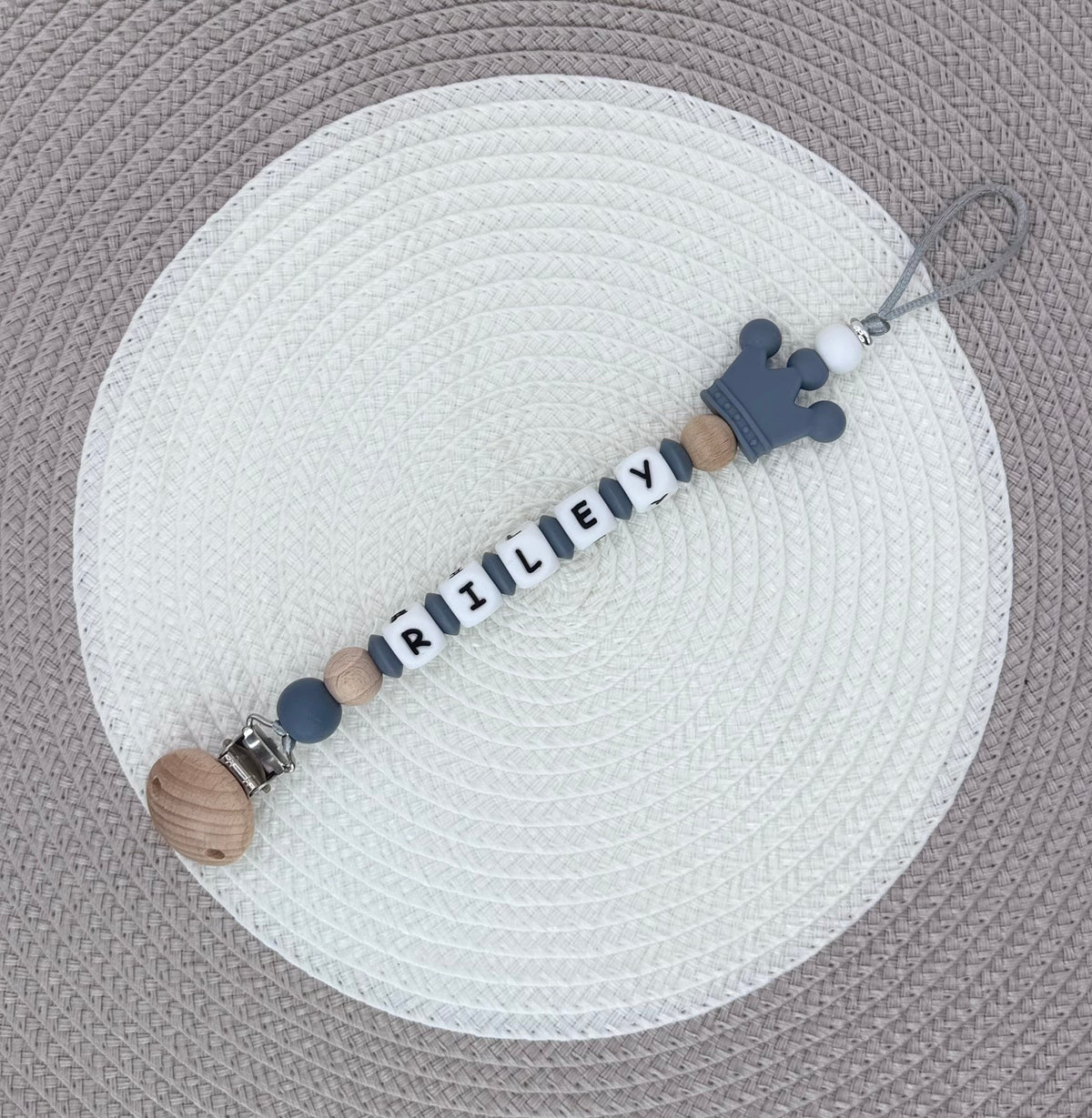 Personalised Crown Dummy Clip