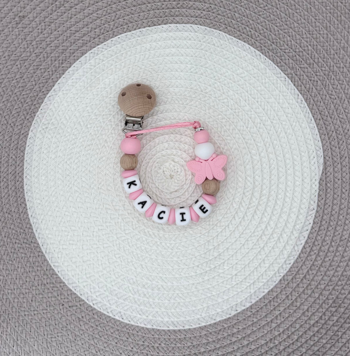 Personalised Butterfly Dummy Clip