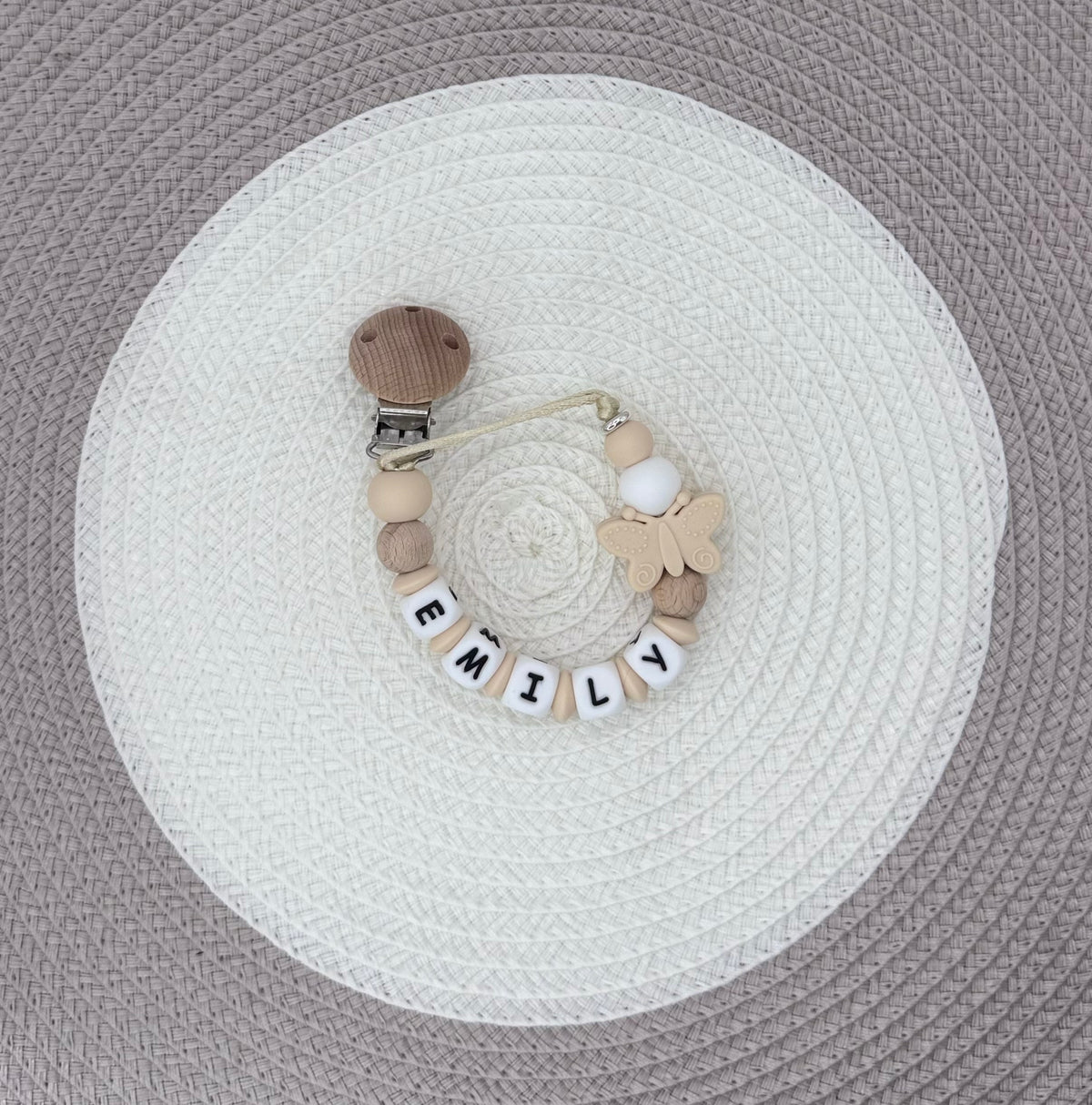 Personalised Butterfly Dummy Clip