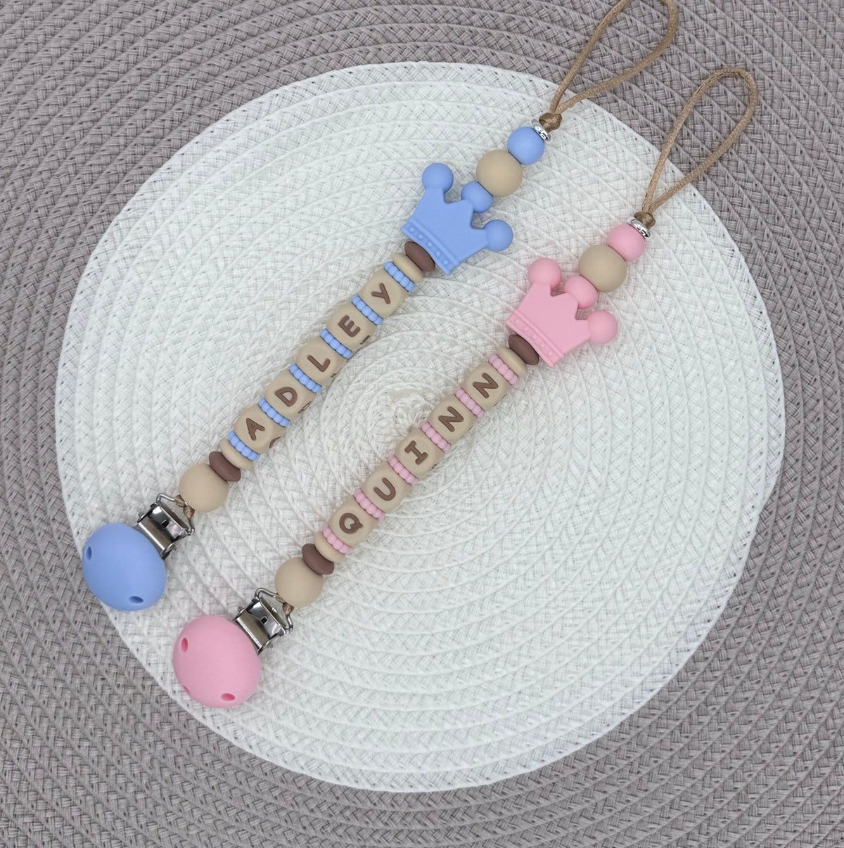 Personalised Crown Dummy Clip