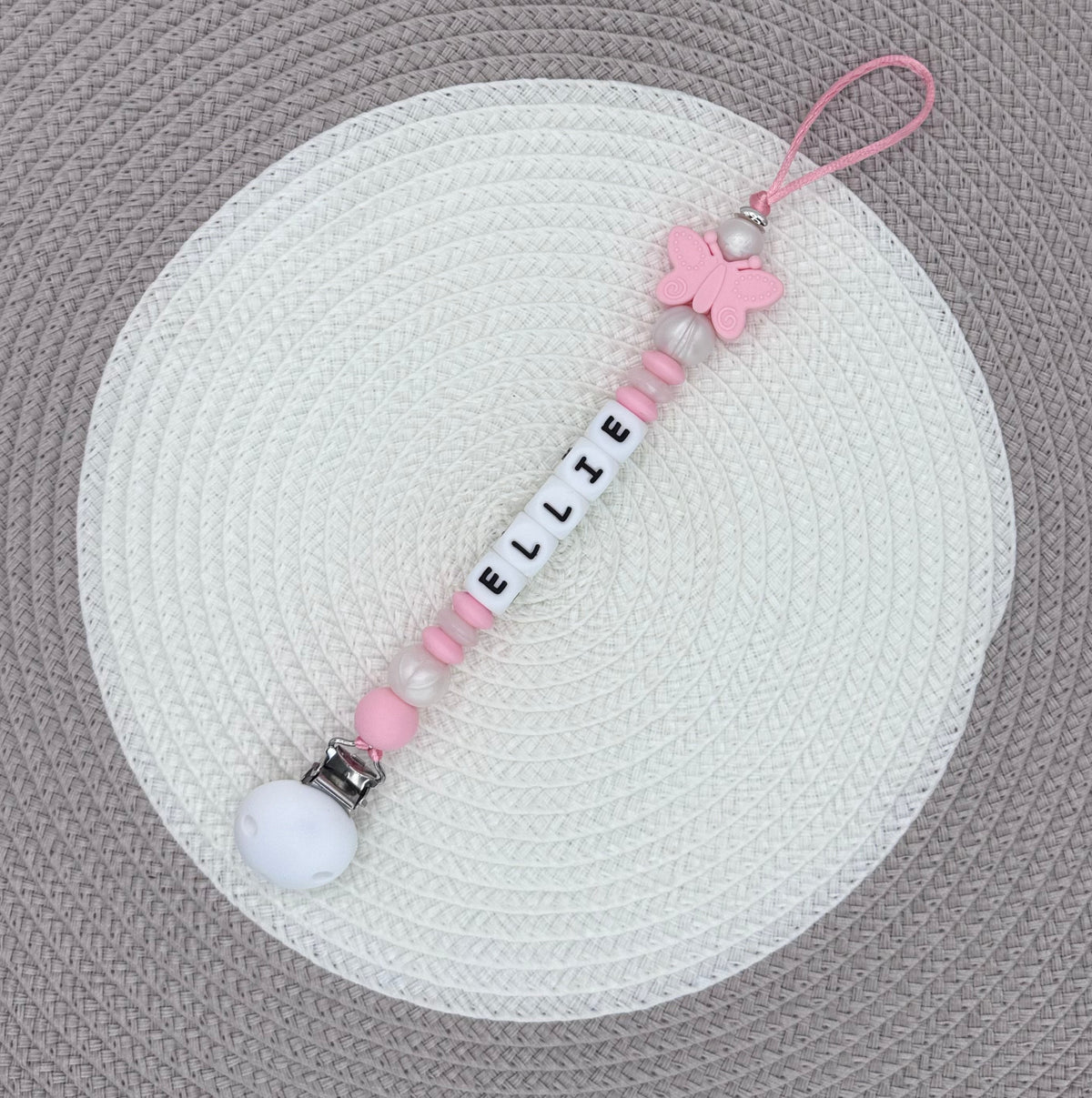Personalised Butterfly Dummy Clip