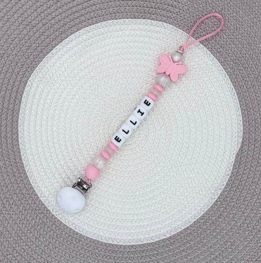 Personalised Butterfly Dummy Clip