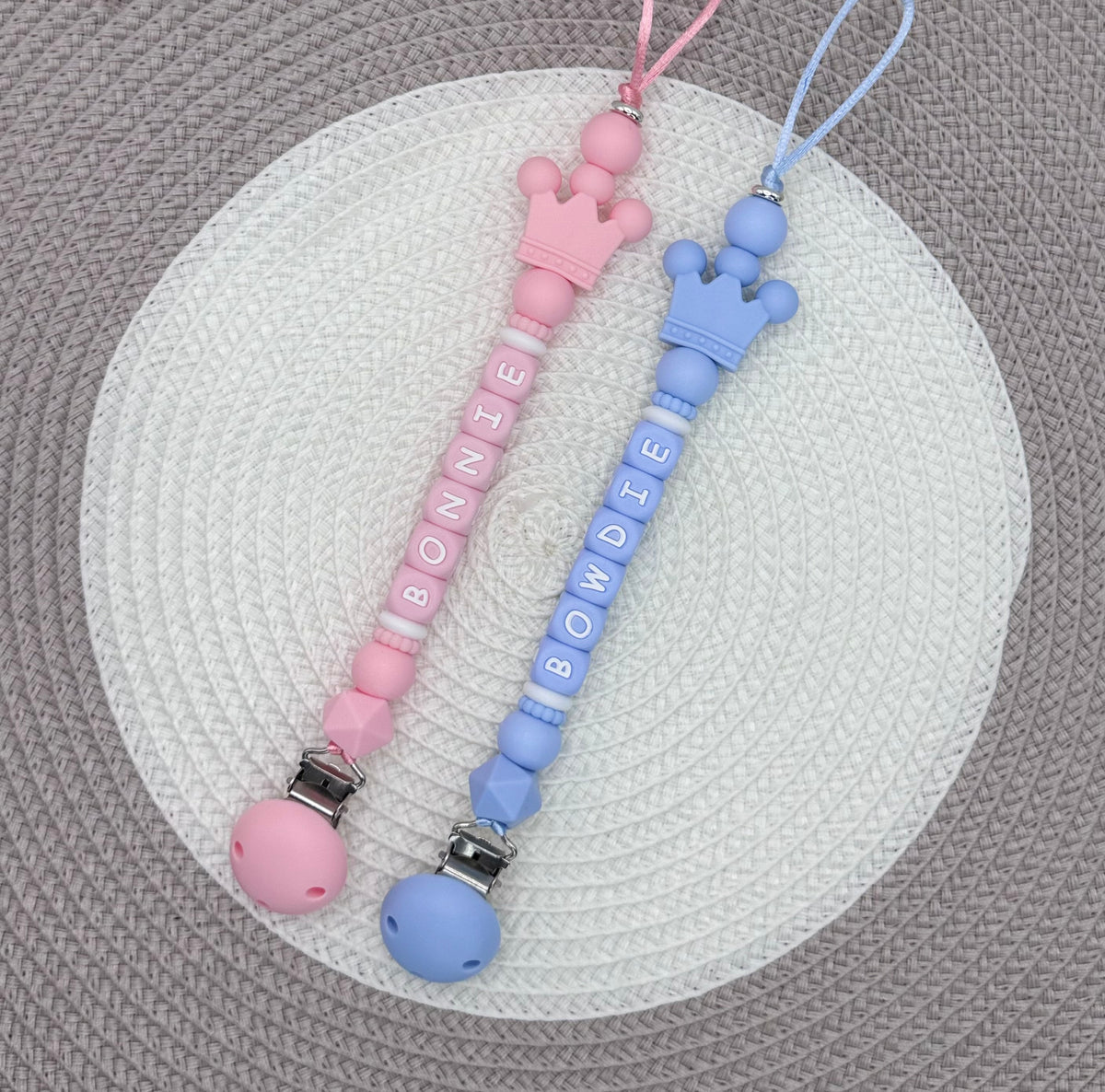 Personalised Crown Dummy Clip